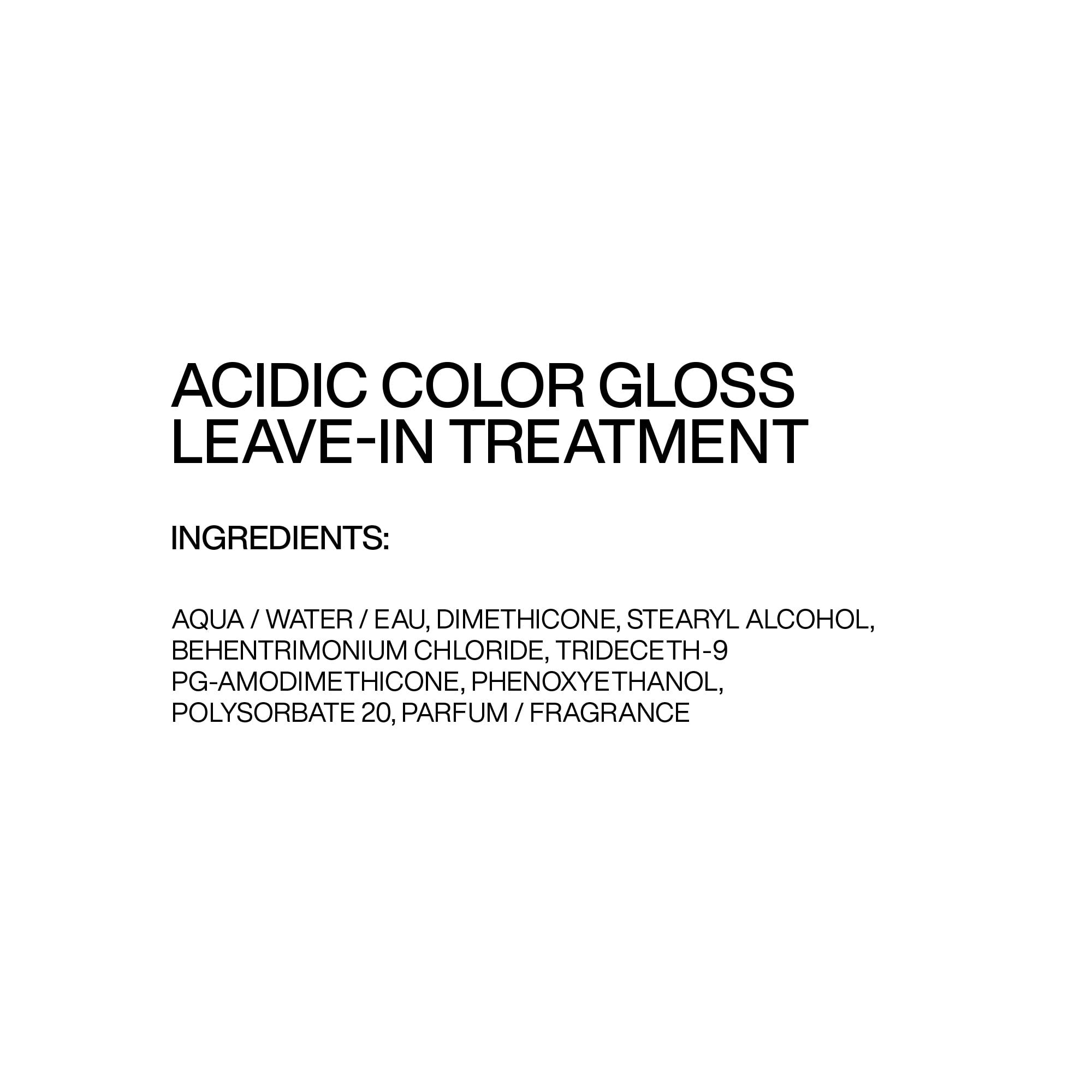 Acidic Color Gloss Heat Protection Treatment