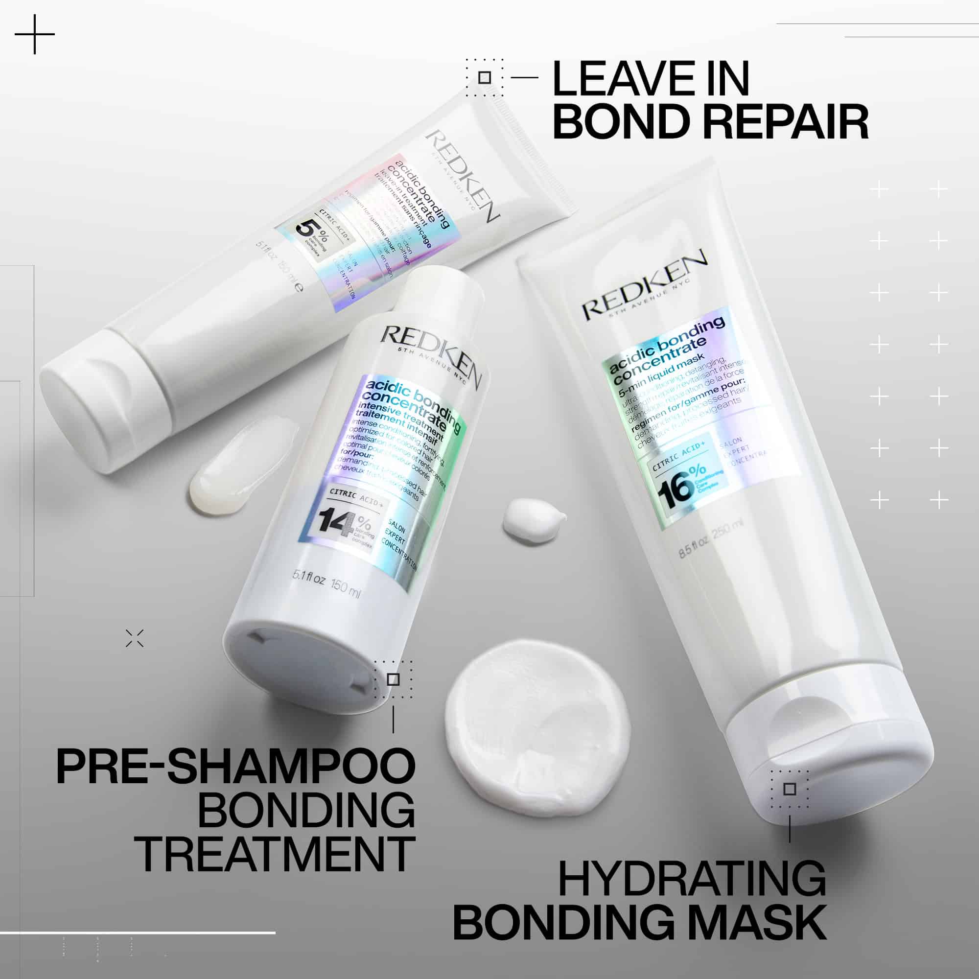 Acidic Bonding Concentrate Leave-In Bonding Treatment and Heat Protectant for Damaged Hair