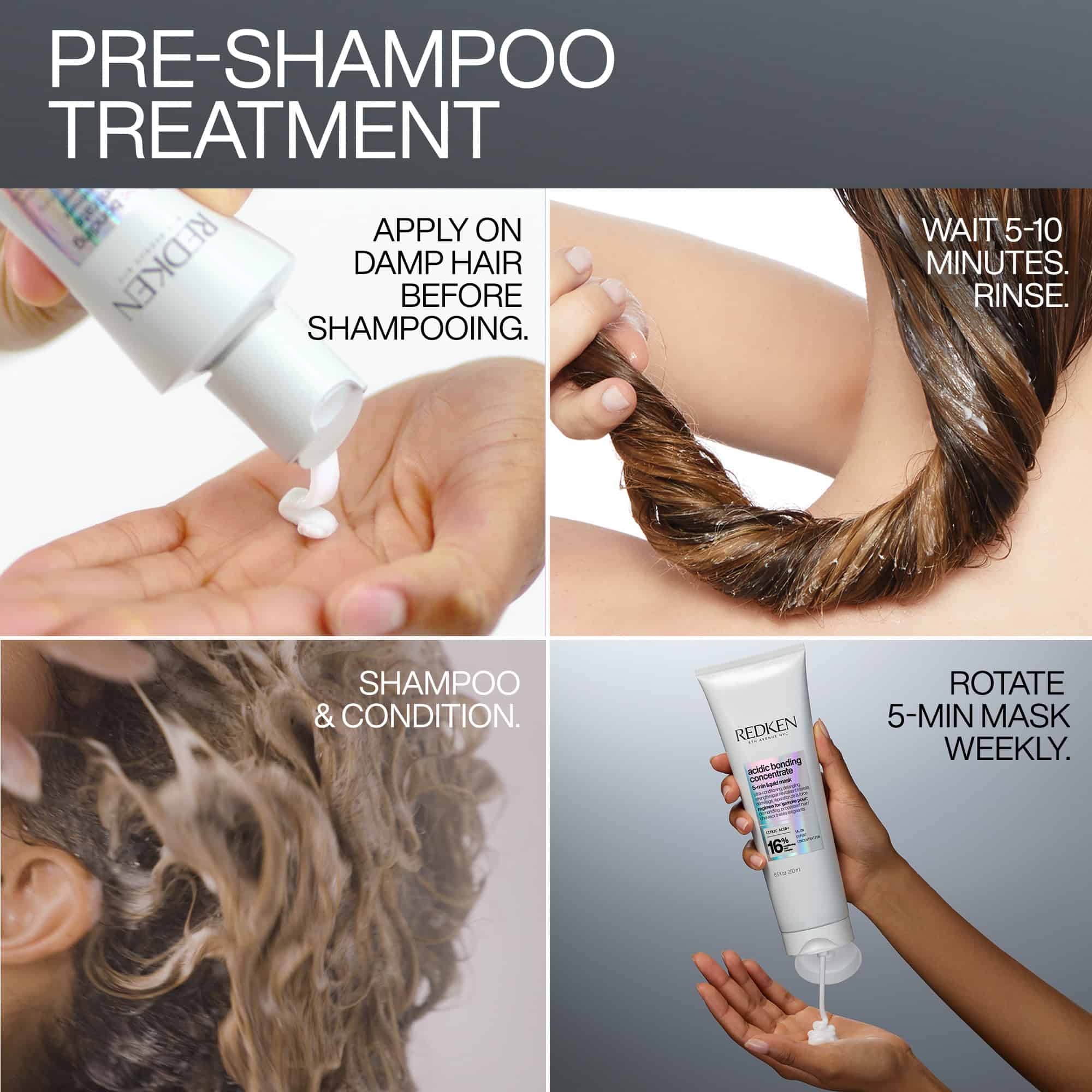 Acidic Bonding Concentrate Intensive Pre-Shampoo Bonding Treatment for Damaged Hair